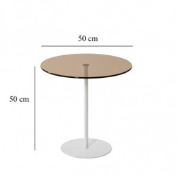 Mesa auxiliar Chill bronce blanco Practica Hogar