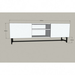 Mueble TV Tugi V2 zafiro Practica Hogar