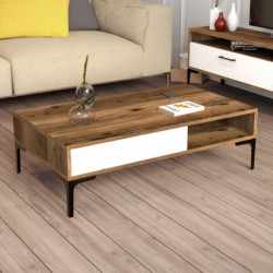 Mesa de centro istanbul blanco nogal Practica Hogar