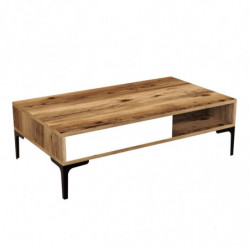 Mesa de centro istanbul blanco nogal Practica Hogar