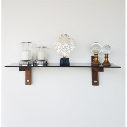 Estante de pared R101 humo nogal Practica Hogar
