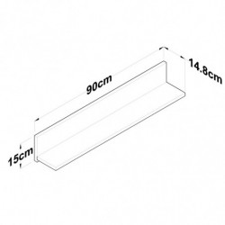 Estante de pared AE104-2669 nogal Practica Hogar