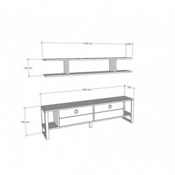 Mueble TV con estante Melis zafiro Practica Hogar