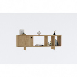 Mueble TV con estante Folsom roble Practica Hogar