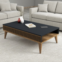 Mesa de centro Milan antracita nogal Practica Hogar