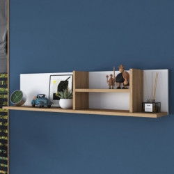 Estante de pared AE103-2641 nogal blanco Practica Hogar