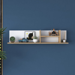 Estante de pared AE103-2641 nogal blanco Practica Hogar