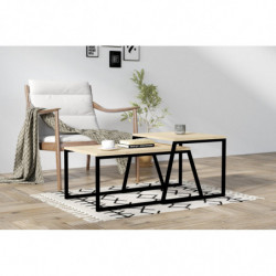 Mesa de centro Boyce roble negro Practica Hogar