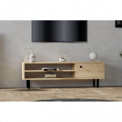 Mueble TV con estante Avila roble zafiro Practica Hogar