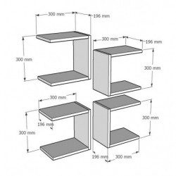 Estante de pared Base antracita Practica Hogar