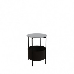 Mesa auxiliar Regensburg L2019 blanco negro Practica Hogar