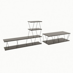 Conjunto de muebles de salón Bashak antracita negro Practica Hogar