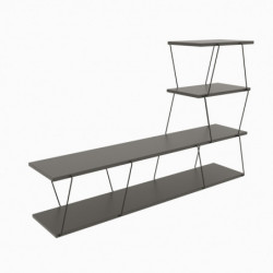 Conjunto de muebles de salón Bashak antracita negro Practica Hogar