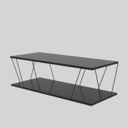 Conjunto de muebles de salón Bashak antracita negro Practica Hogar