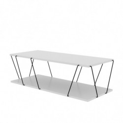 Conjunto de muebles de salón Bashak blanco negro Practica Hogar