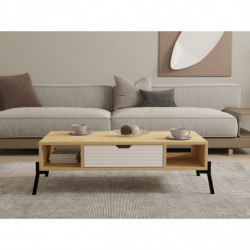 Mesa de centro Faro zafiro roble blanco Practica Hogar