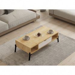 Mesa de centro Faro zafiro roble blanco Practica Hogar