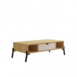 Mesa de centro Faro zafiro roble blanco Practica Hogar