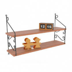 Estante de pared Seramoni 2 nogal Practica Hogar