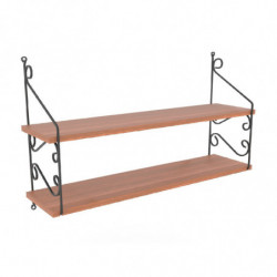 Estante de pared Seramoni 2 nogal Practica Hogar