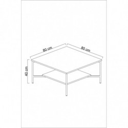 Mesa de centro Line negro nogal Practica Hogar