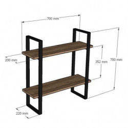 Estante de pared Buba blanco Practica Hogar