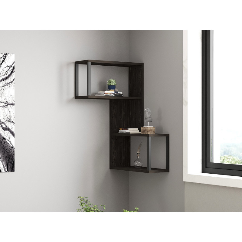 Estante de pared Lecco antracita Practica Hogar Estante de pared Lecco antracita Practica Hogar