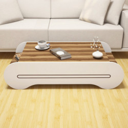 Mesa de centro Cool blanco nogal Practica Hogar