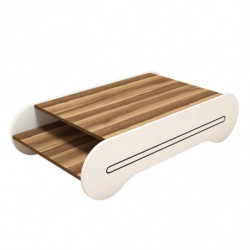 Mesa de centro Cool blanco nogal Practica Hogar
