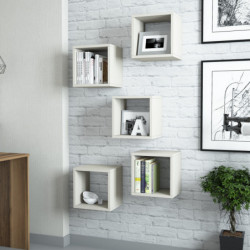 Estante de pared Box crema Practica Hogar
