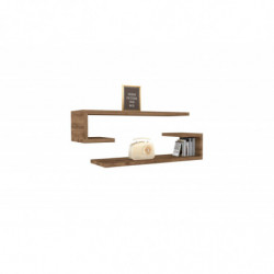 Estante de pared Eldo nogal Practica Hogar