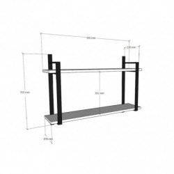 Estante de pared Abat blanco Practica Hogar