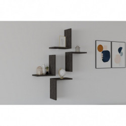 Estante de pared Face antracita Practica Hogar