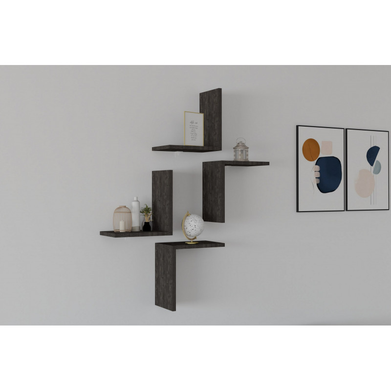 Estante de pared Face antracita Practica Hogar Estante de pared Face antracita Practica Hogar