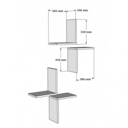 Estante de pared Face antracita Practica Hogar