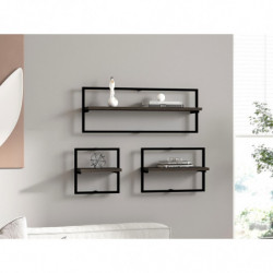 Estante de pared Yeso antracita Practica Hogar