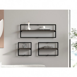 Estante de pared Yeso antracita Practica Hogar
