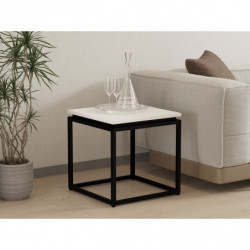 Mesa de centro Nergis blanco negro Practica Hogar