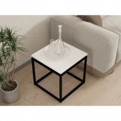 Mesa de centro Nergis blanco negro Practica Hogar