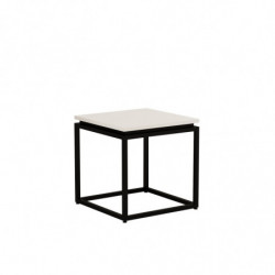 Mesa de centro Nergis blanco negro Practica Hogar