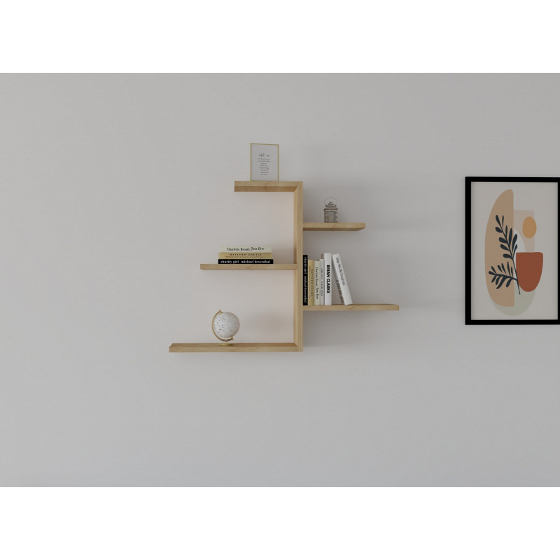 Estante de pared Gami roble zafiro Practica Hogar Estante de pared Gami roble zafiro Practica Hogar