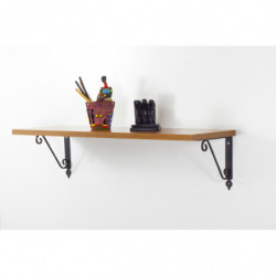 Estante de pared Senfoni Ferforj nogal Practica Hogar