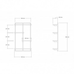 Estante de pared Dodo antracita Practica Hogar