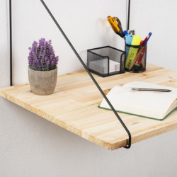 Estante de pared CM-002 madera negro Practica Hogar