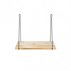 Estante de pared CM-002 madera negro Practica Hogar