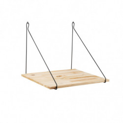 Estante de pared CM-002 madera negro Practica Hogar