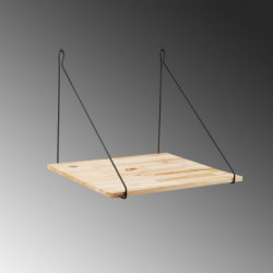 Estante de pared CM-002 madera negro Practica Hogar
