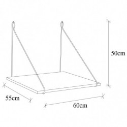 Estante de pared CM-002 madera negro Practica Hogar