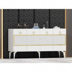Aparador ipek Blanco Oro Practica Hogar