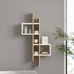 Estante de pared Emse zafiro roble blanco Practica Hogar